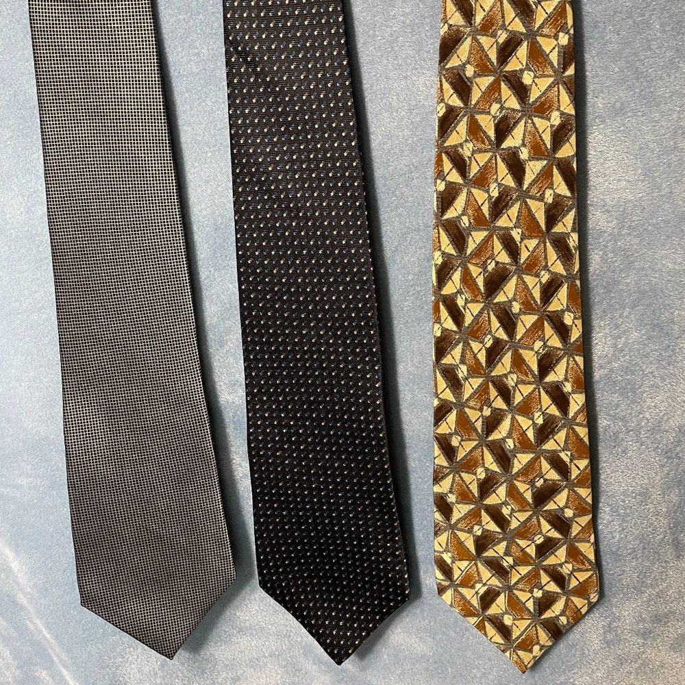 Bundle of 3 100% Silk Used Neckties